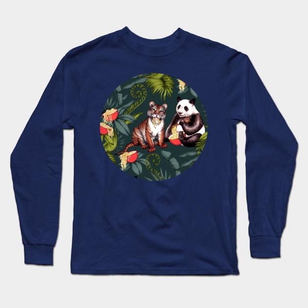 Exotic Noodle Jungle Long Sleeve T-Shirt by PerrinLeFeuvre